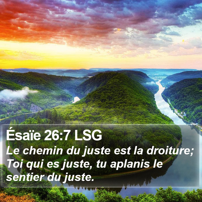 Ésaïe 26:7 LSG Bible Study