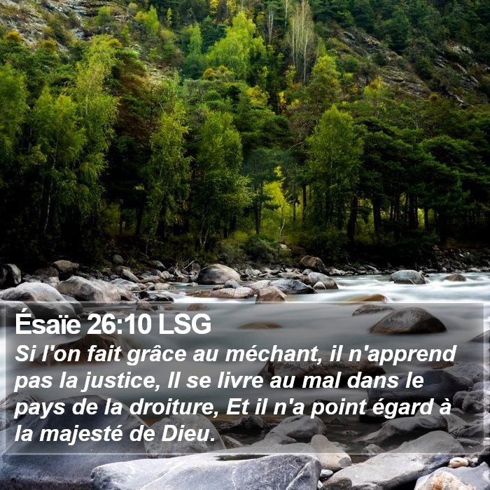 Ésaïe 26:10 LSG Bible Study