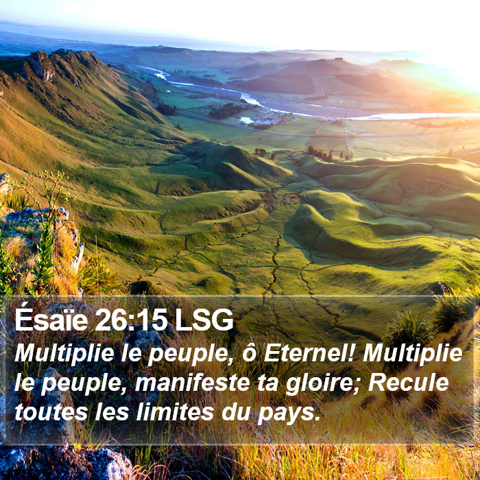 Ésaïe 26:15 LSG Bible Study