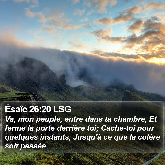 Ésaïe 26:20 LSG Bible Study