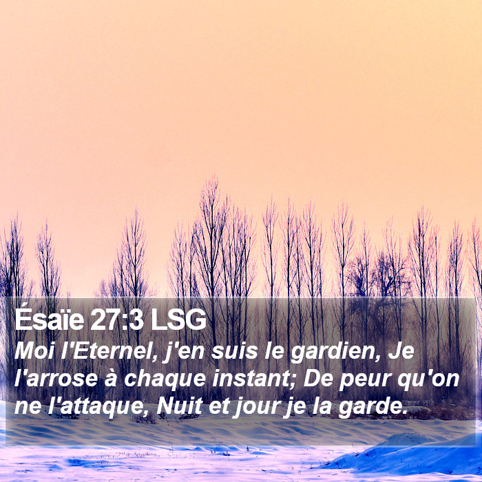 Ésaïe 27:3 LSG Bible Study