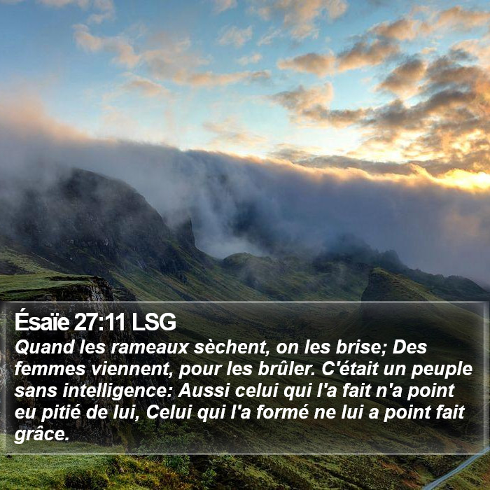 Ésaïe 27:11 LSG Bible Study