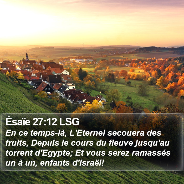 Ésaïe 27:12 LSG Bible Study