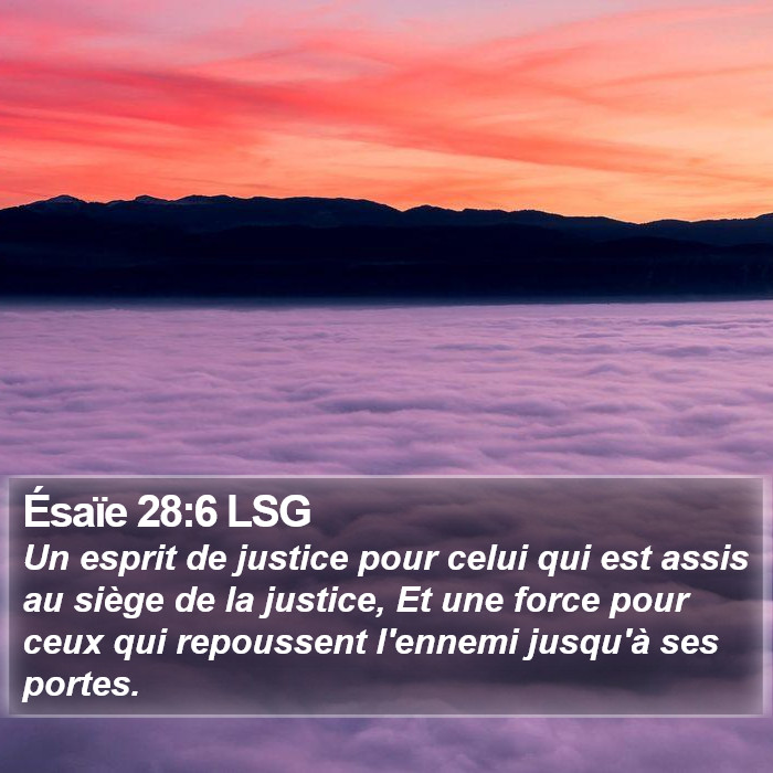 Ésaïe 28:6 LSG Bible Study