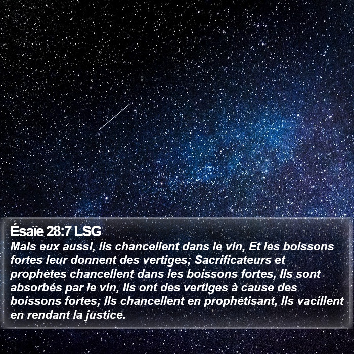 Ésaïe 28:7 LSG Bible Study