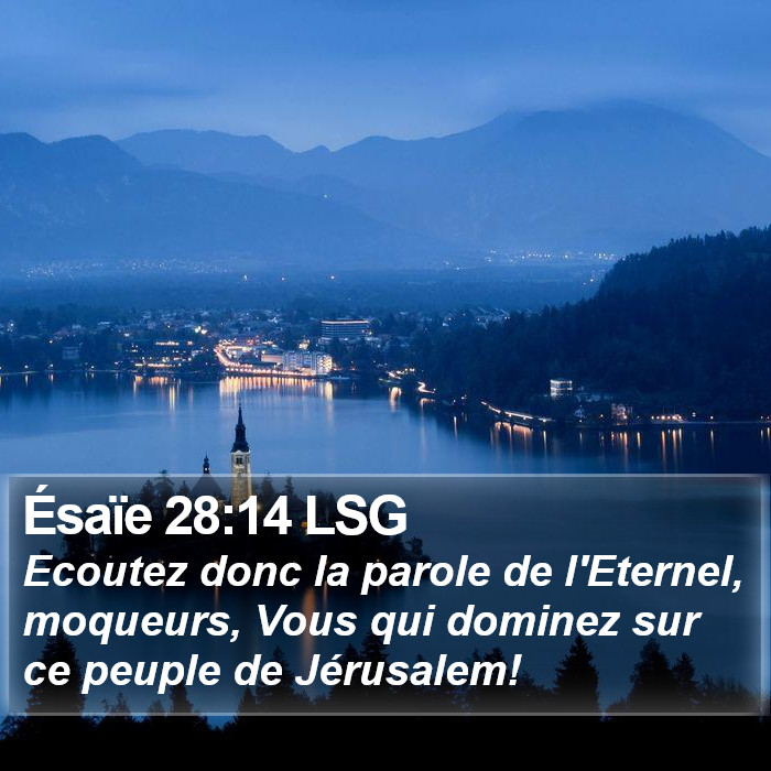 Ésaïe 28:14 LSG Bible Study