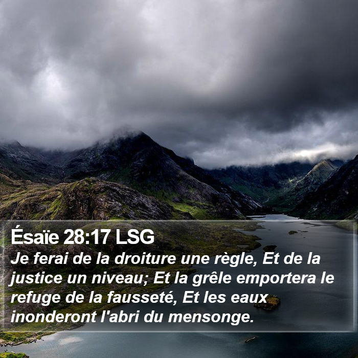 Ésaïe 28:17 LSG Bible Study