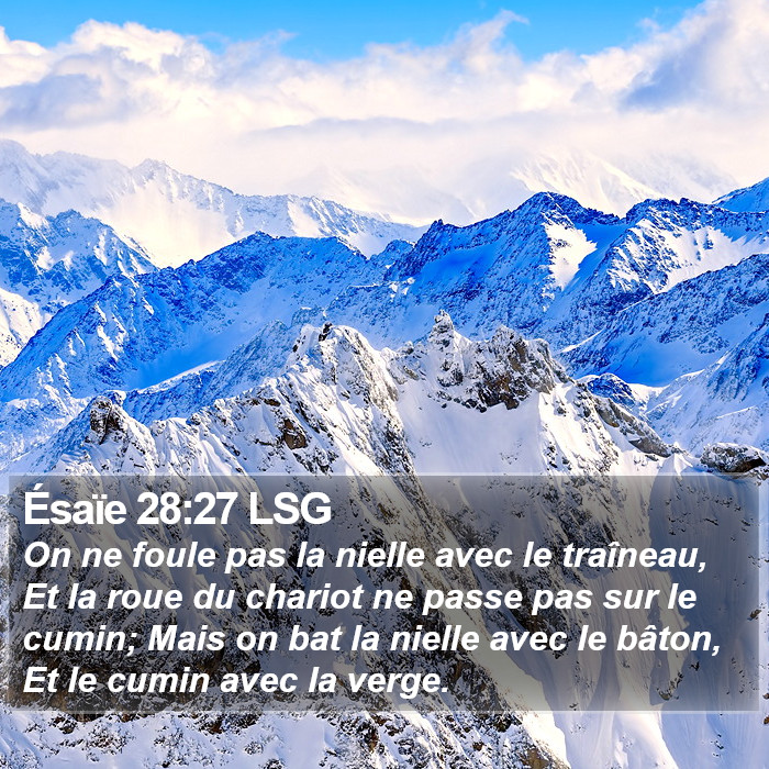 Ésaïe 28:27 LSG Bible Study