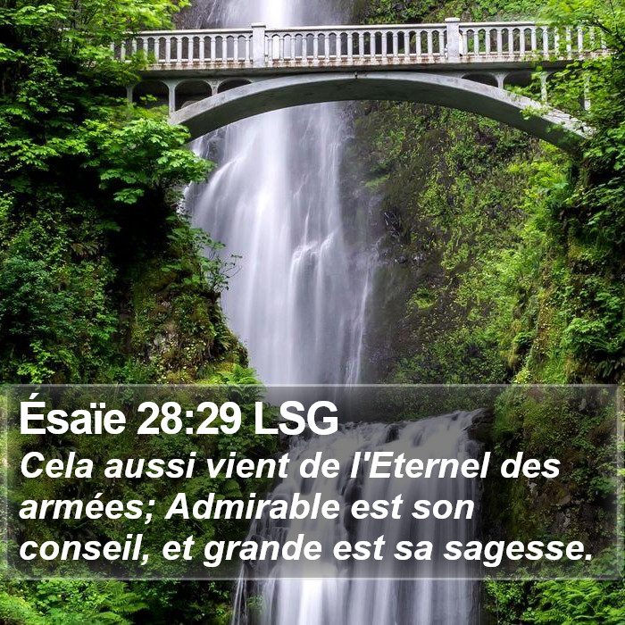 Ésaïe 28:29 LSG Bible Study