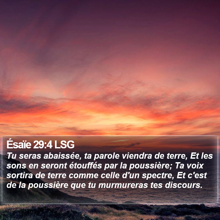 Ésaïe 29:4 LSG Bible Study