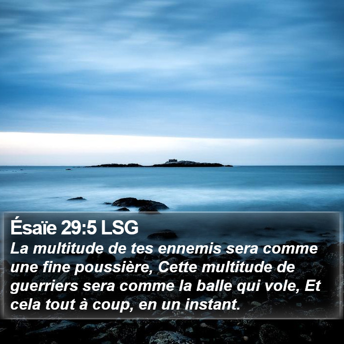 Ésaïe 29:5 LSG Bible Study