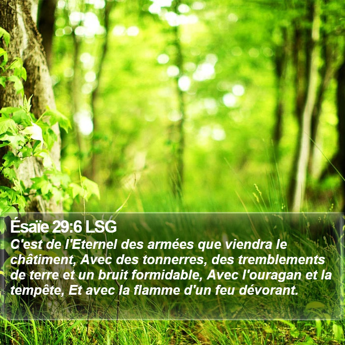 Ésaïe 29:6 LSG Bible Study