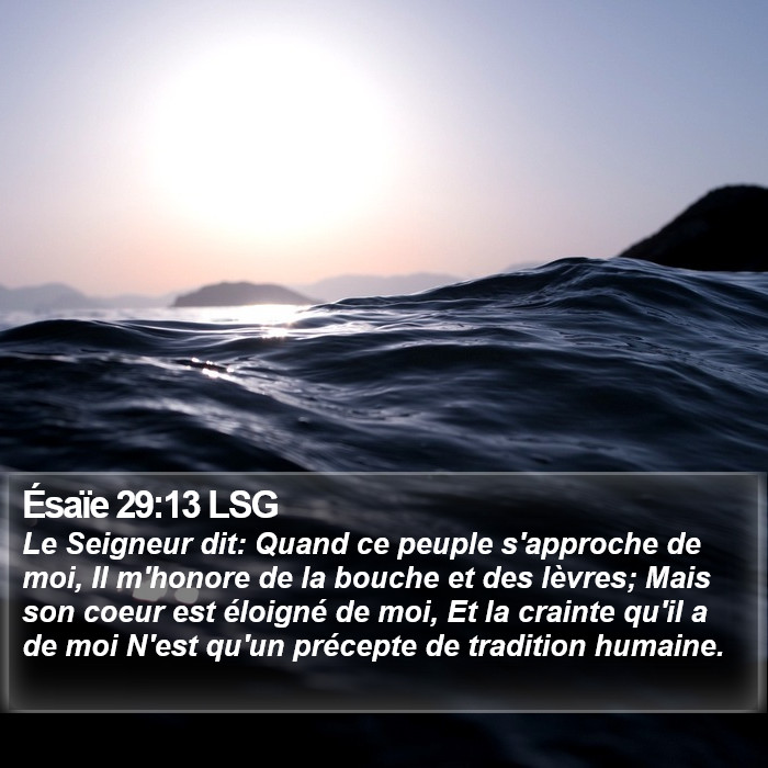 Ésaïe 29:13 LSG Bible Study