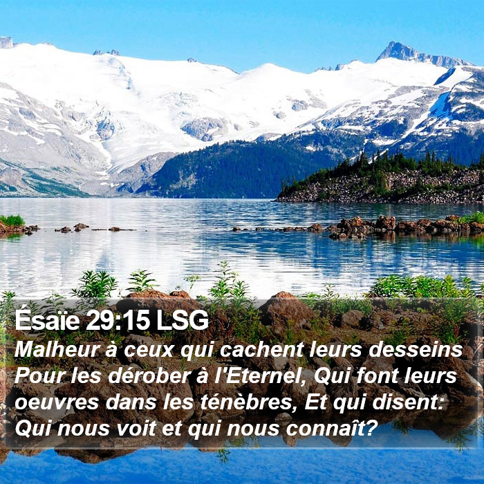 Ésaïe 29:15 LSG Bible Study