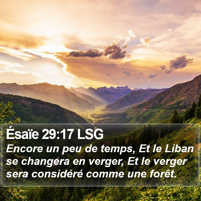 Ésaïe 29:17 LSG Bible Study