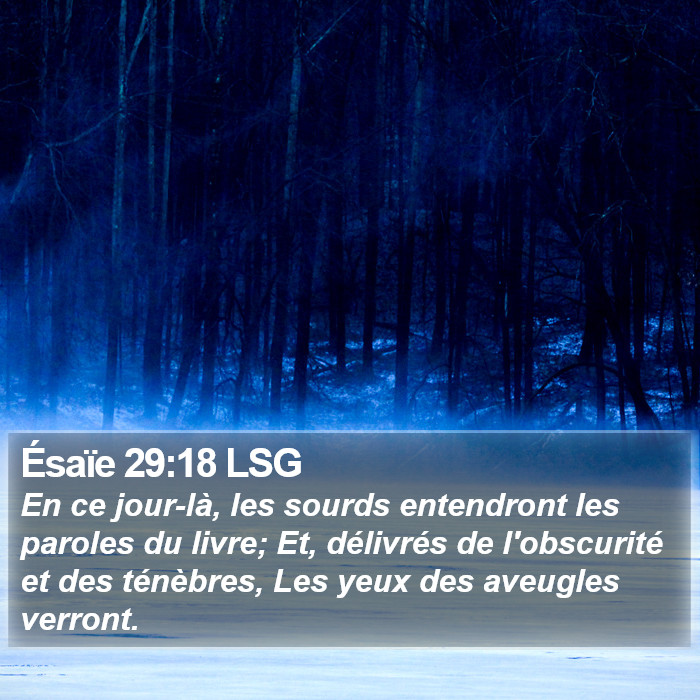 Ésaïe 29:18 LSG Bible Study