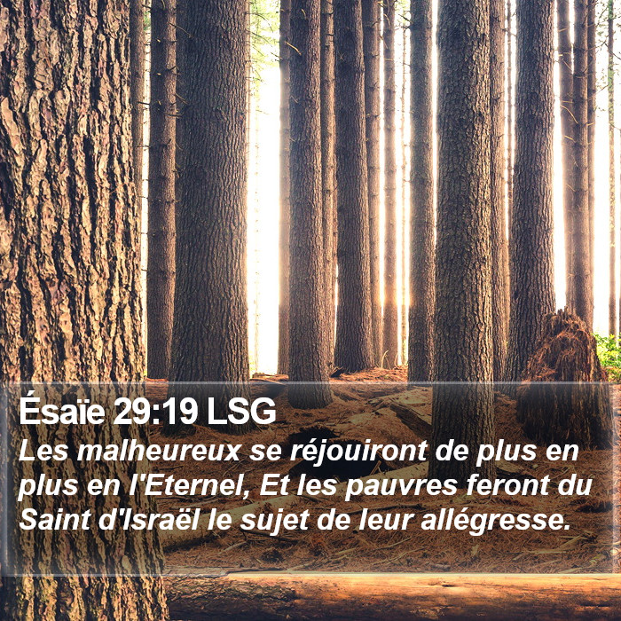 Ésaïe 29:19 LSG Bible Study