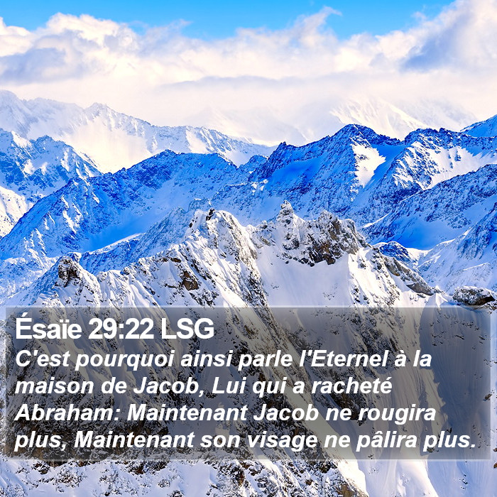 Ésaïe 29:22 LSG Bible Study