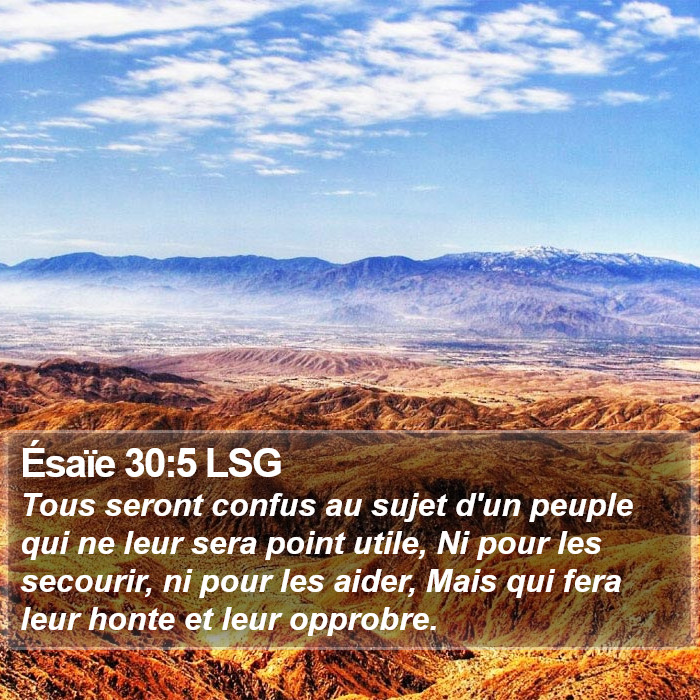 Ésaïe 30:5 LSG Bible Study