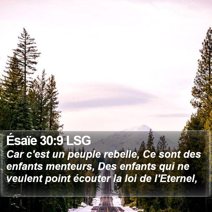 Ésaïe 30:9 LSG Bible Study