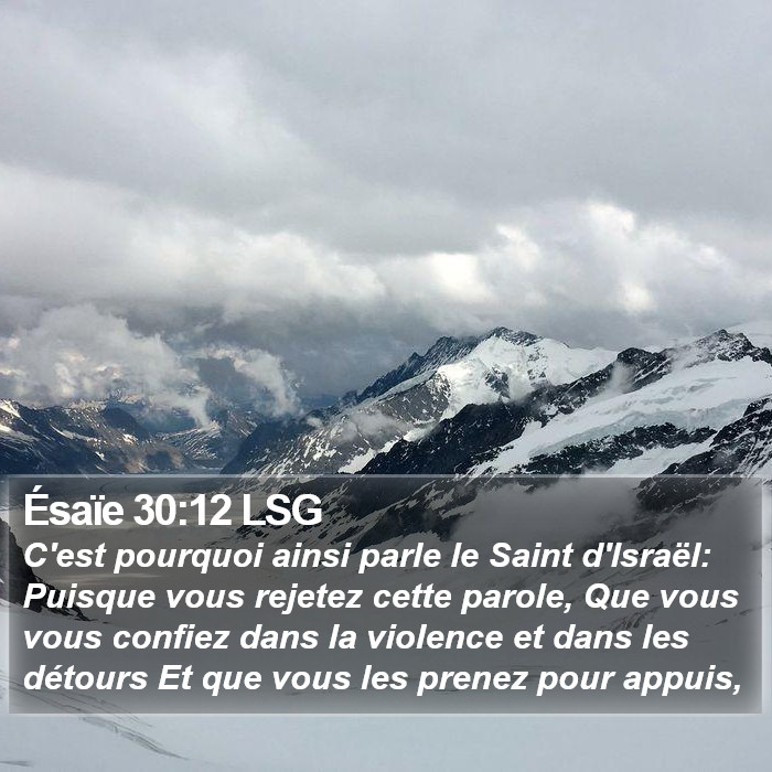 Ésaïe 30:12 LSG Bible Study