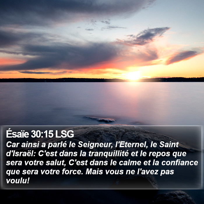 Ésaïe 30:15 LSG Bible Study