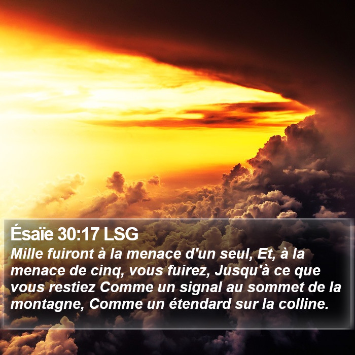 Ésaïe 30:17 LSG Bible Study