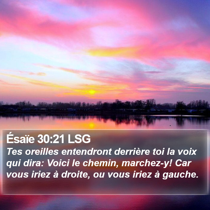 Ésaïe 30:21 LSG Bible Study