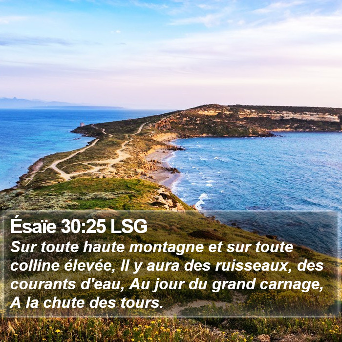 Ésaïe 30:25 LSG Bible Study