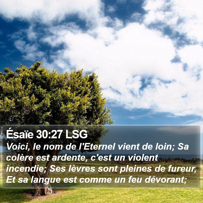 Ésaïe 30:27 LSG Bible Study