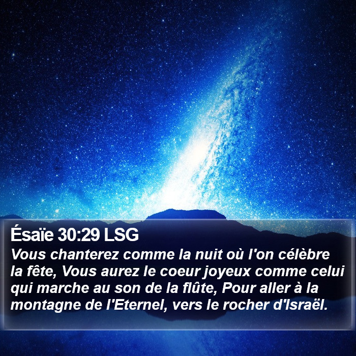 Ésaïe 30:29 LSG Bible Study