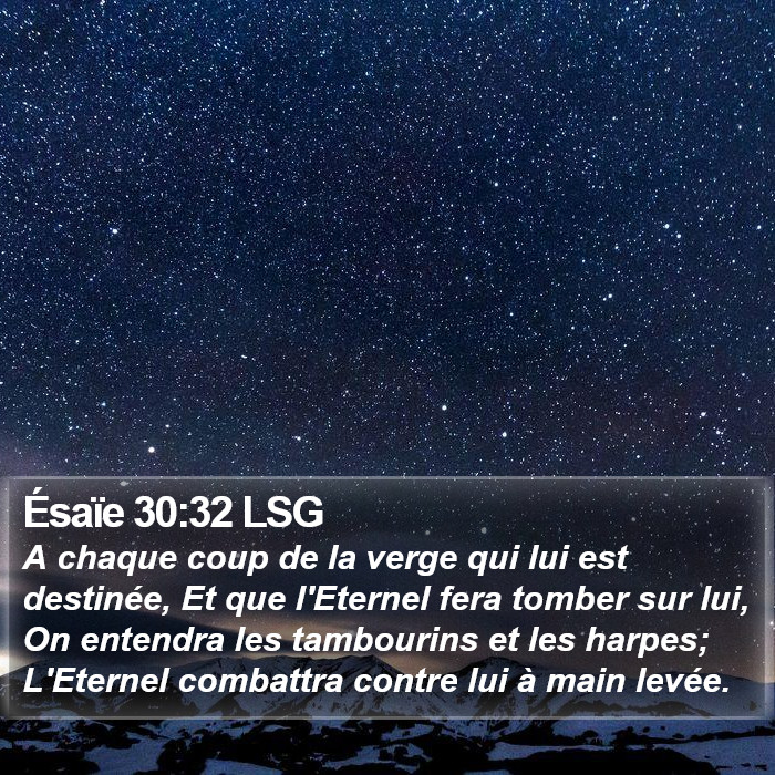 Ésaïe 30:32 LSG Bible Study