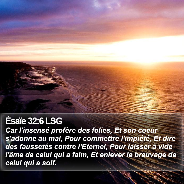 Ésaïe 32:6 LSG Bible Study