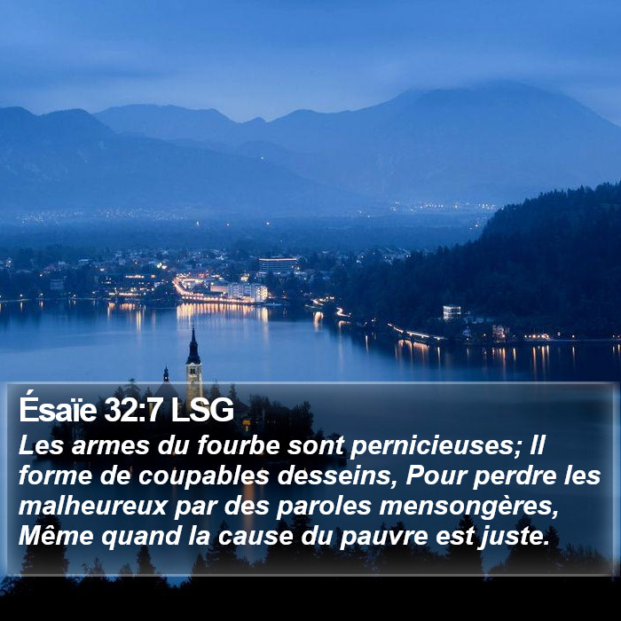 Ésaïe 32:7 LSG Bible Study