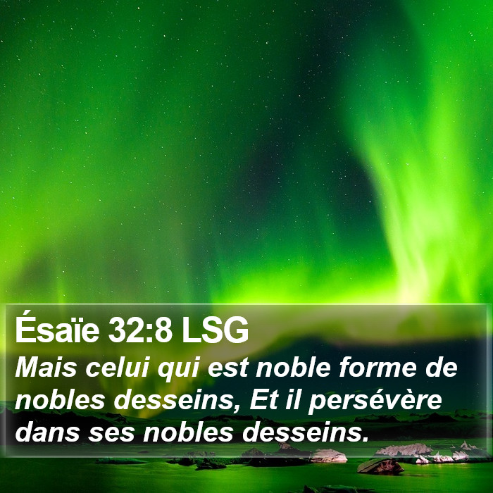 Ésaïe 32:8 LSG Bible Study