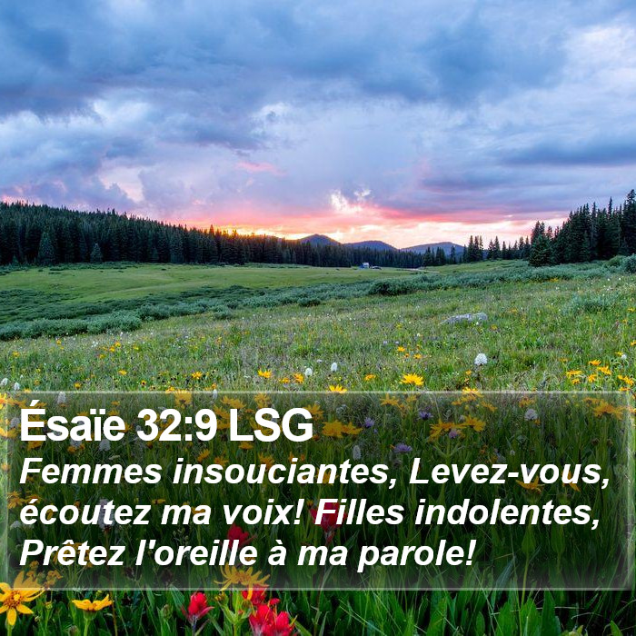 Ésaïe 32:9 LSG Bible Study