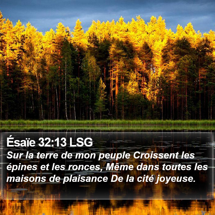 Ésaïe 32:13 LSG Bible Study