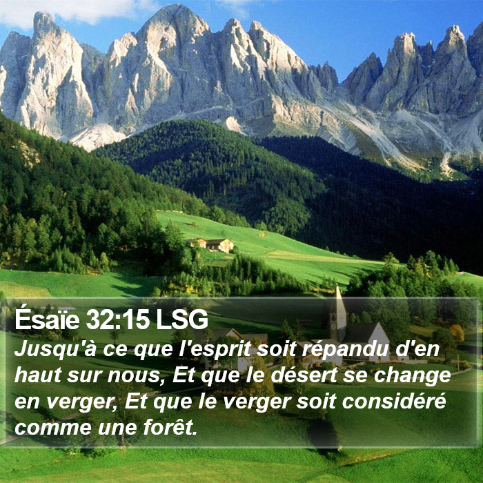 Ésaïe 32:15 LSG Bible Study