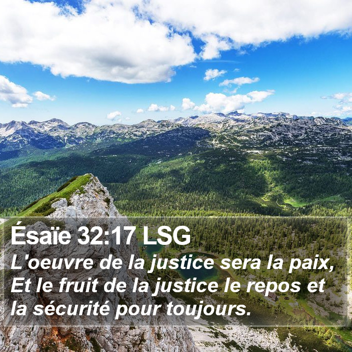 Ésaïe 32:17 LSG Bible Study