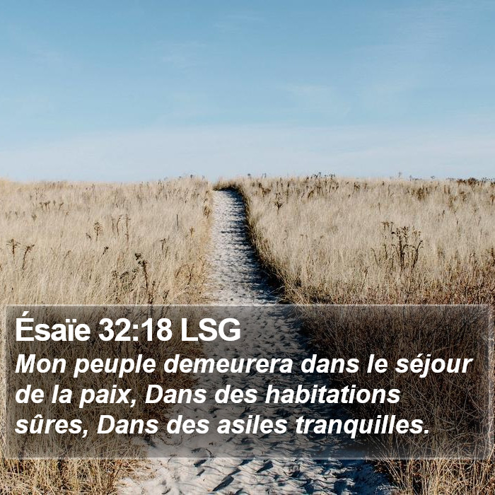 Ésaïe 32:18 LSG Bible Study