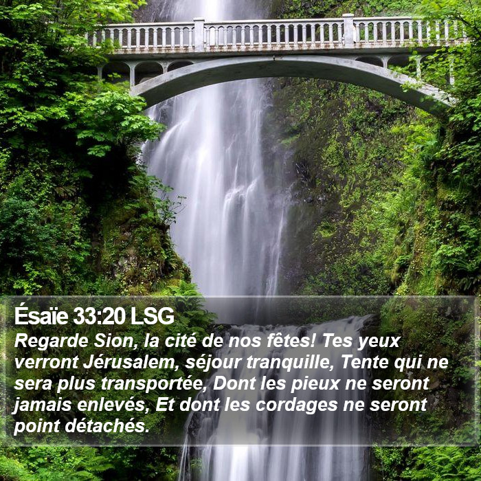 Ésaïe 33:20 LSG Bible Study