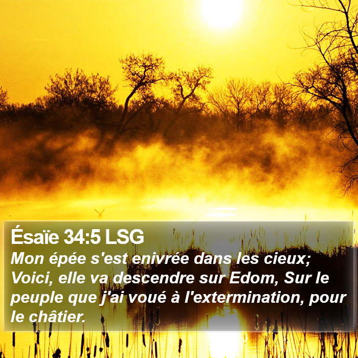 Ésaïe 34:5 LSG Bible Study