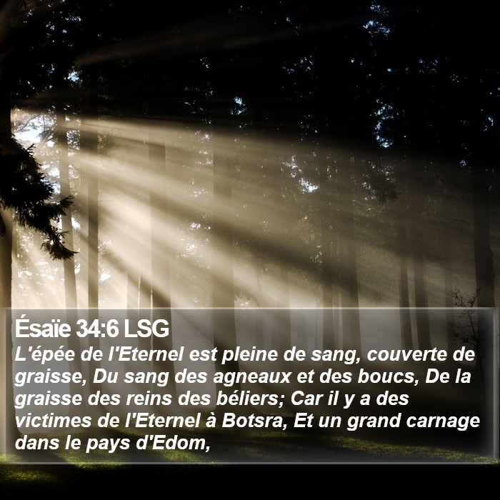 Ésaïe 34:6 LSG Bible Study