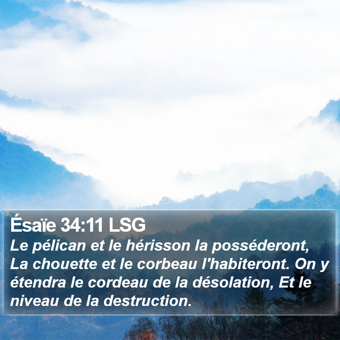 Ésaïe 34:11 LSG Bible Study