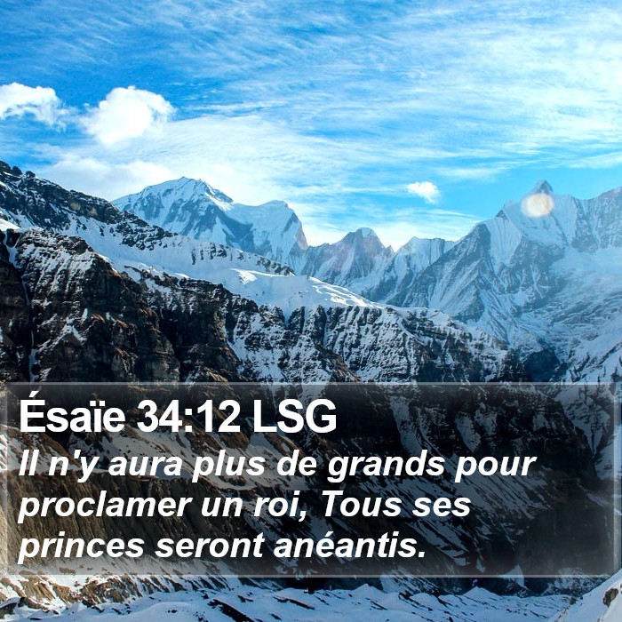 Ésaïe 34:12 LSG Bible Study