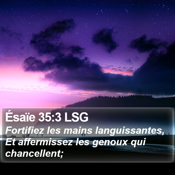 Ésaïe 35:3 LSG Bible Study