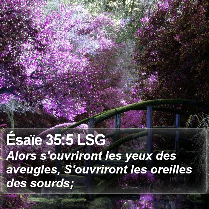 Ésaïe 35:5 LSG Bible Study