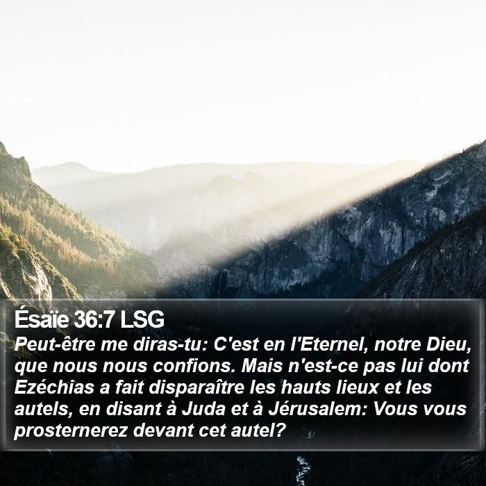 Ésaïe 36:7 LSG Bible Study