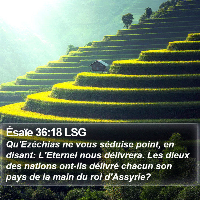 Ésaïe 36:18 LSG Bible Study