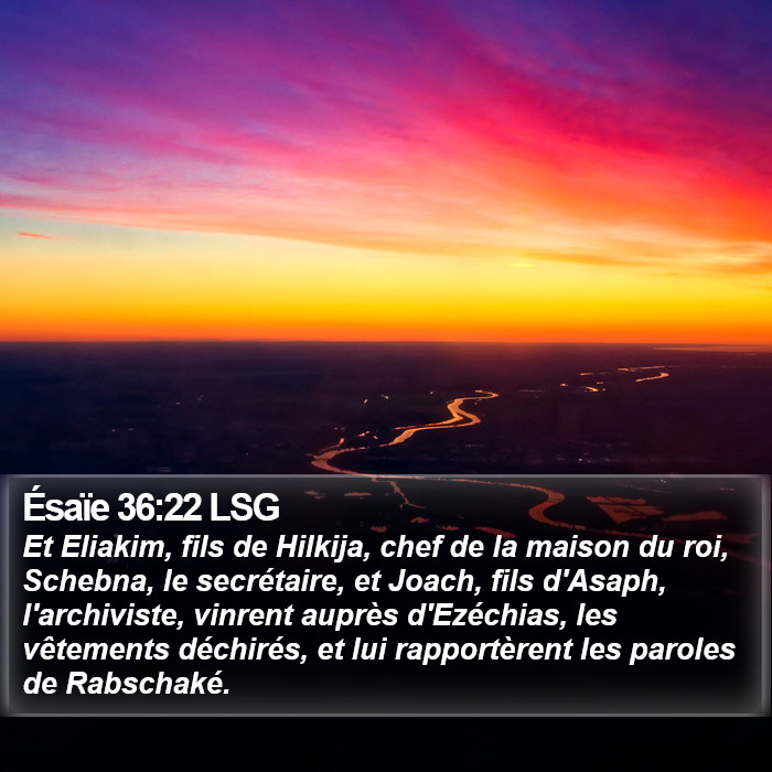 Ésaïe 36:22 LSG Bible Study